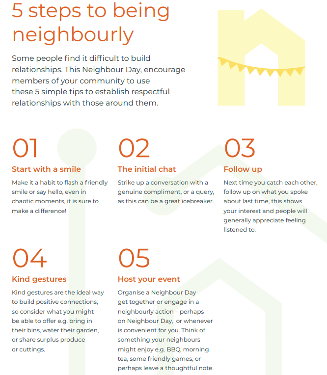 5 Steps to being neighbourly