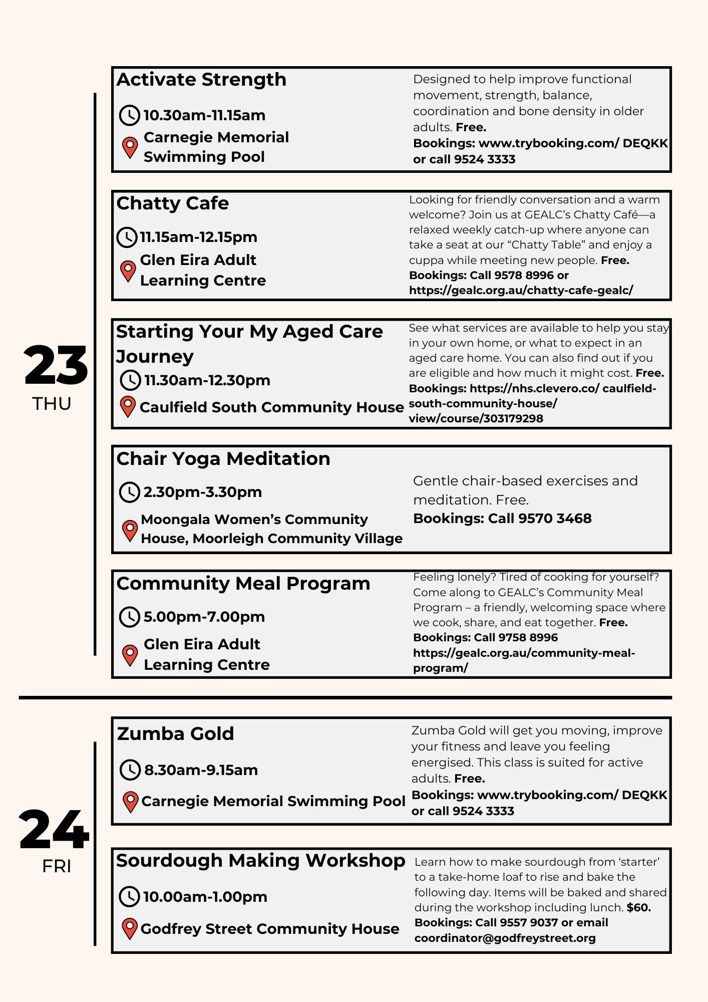 Seniors Festival Events Glen Eira