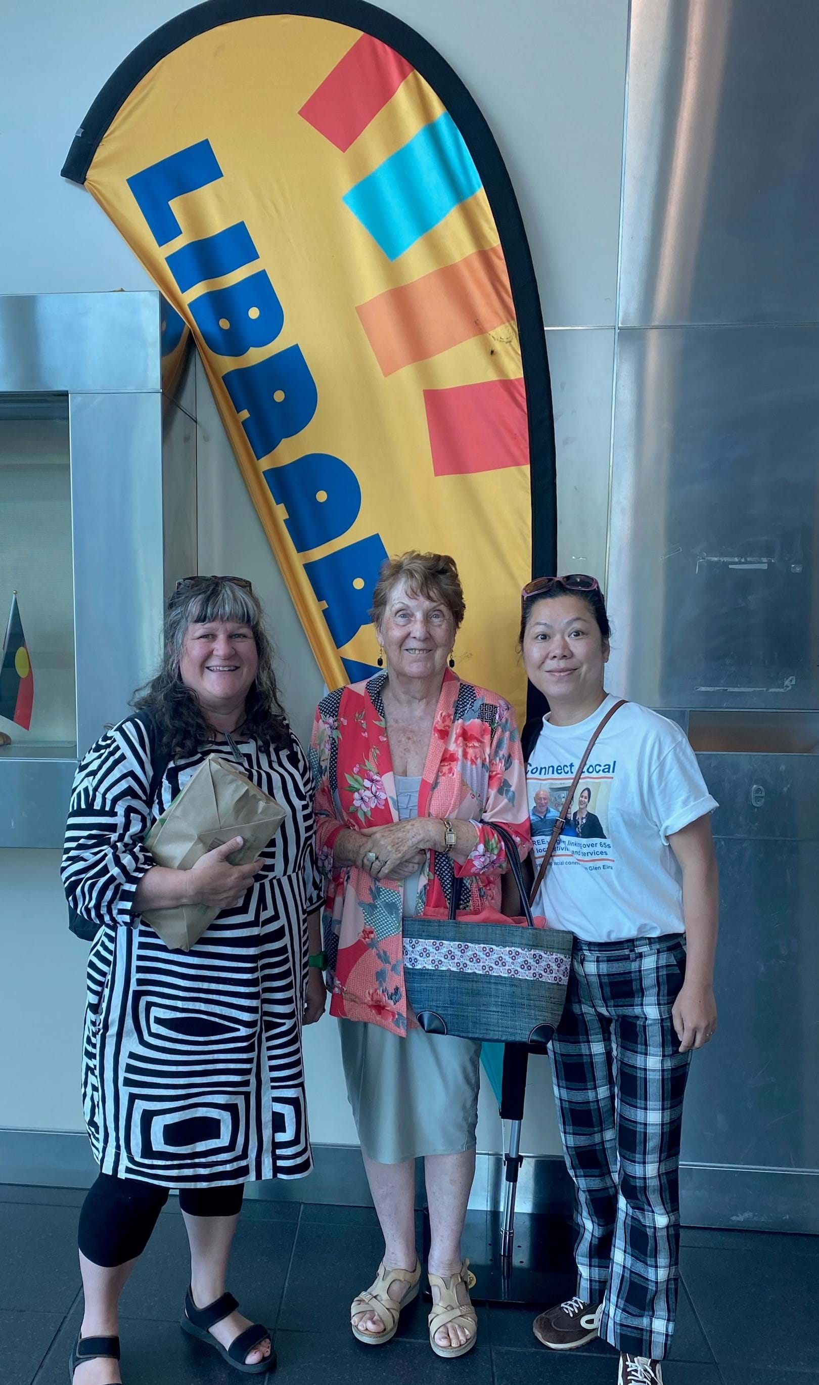 Ann, Margaret and Lynn at Carnegie Library