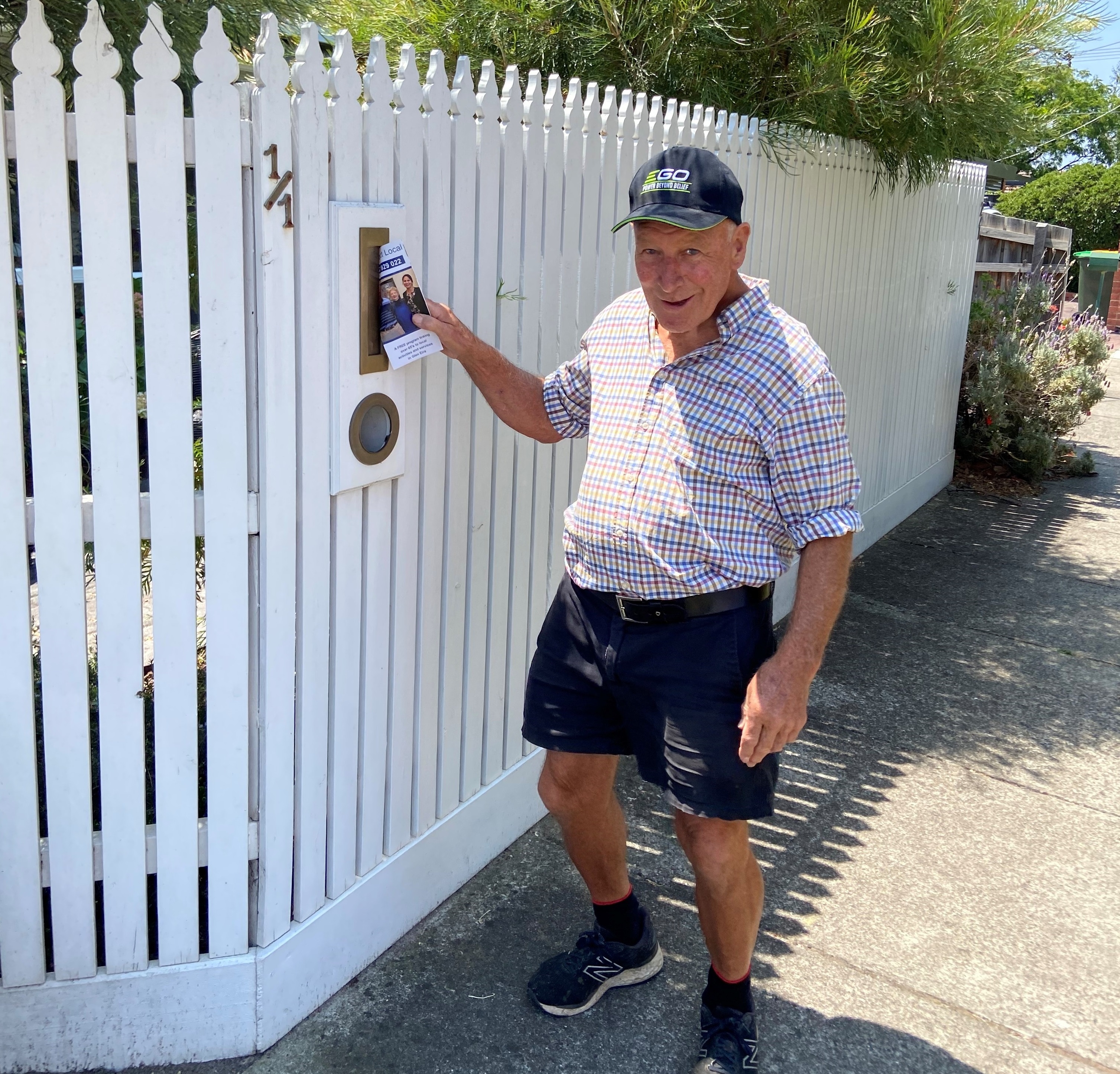Ken Letter box dropping the Connect Local Flyers