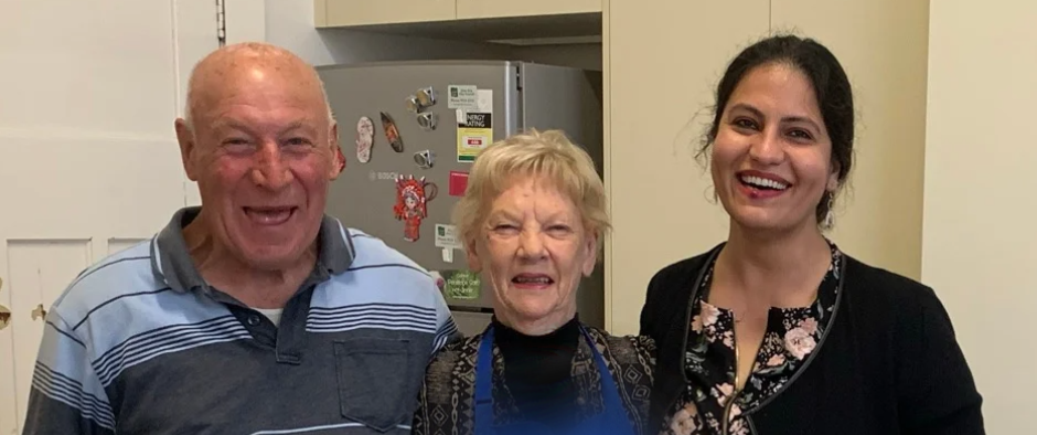 Happy community members