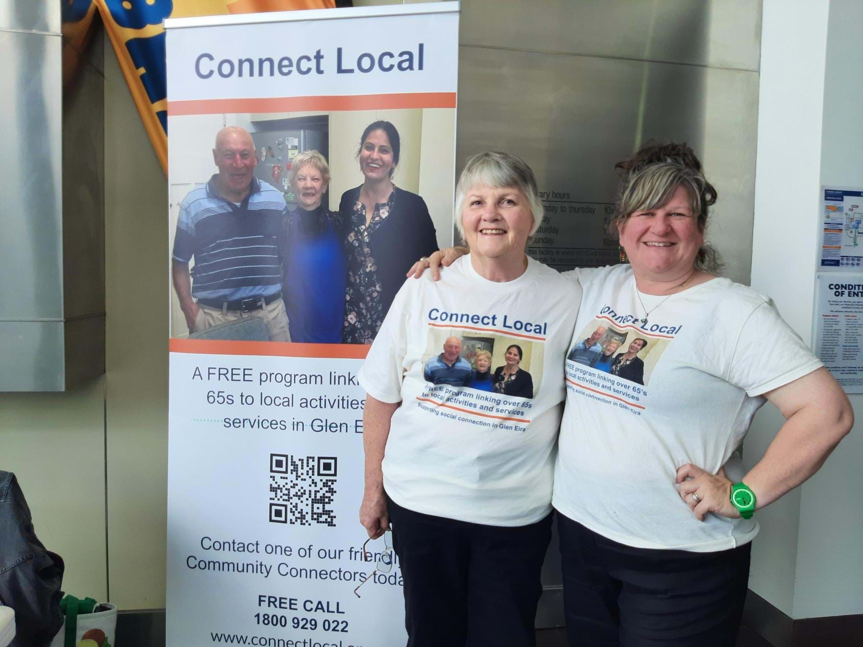 Kaye & Ann at the Connect Local Pop-up at Carnegie Library