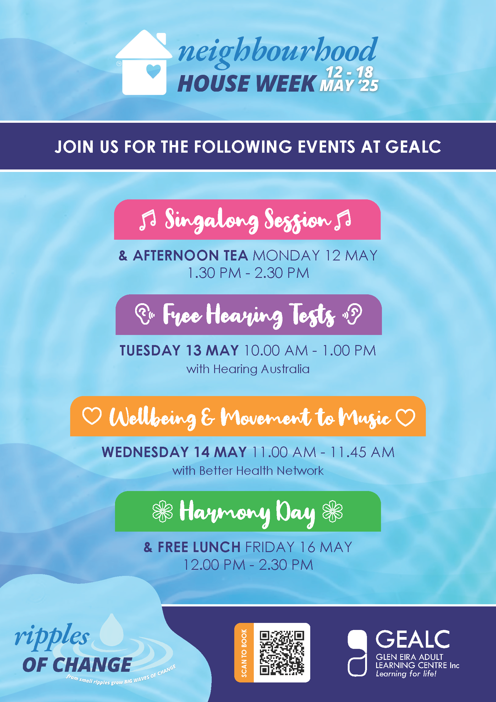 GEALC Neighbourhood House Week events